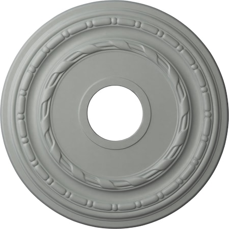 Ekena Millwork Dublin Ceiling Medallion (Fits Canopies up to 8 1/4"), 15 3/8"OD x 3 5/8"ID x 1"P, Primed White CM15DU